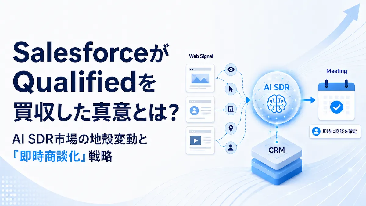 SalesforceがQualifiedを買収した真意とは？AI SDR市場の地殻変動と、日本企業が取るべき「即時商談化」戦略の画像