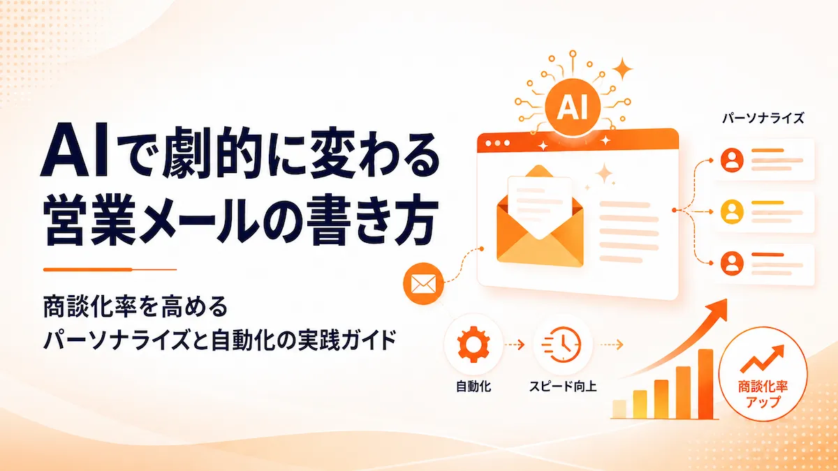 営業メールのAI活用とは？商談化率を高める書き方・プロンプト・自動化の方法の画像