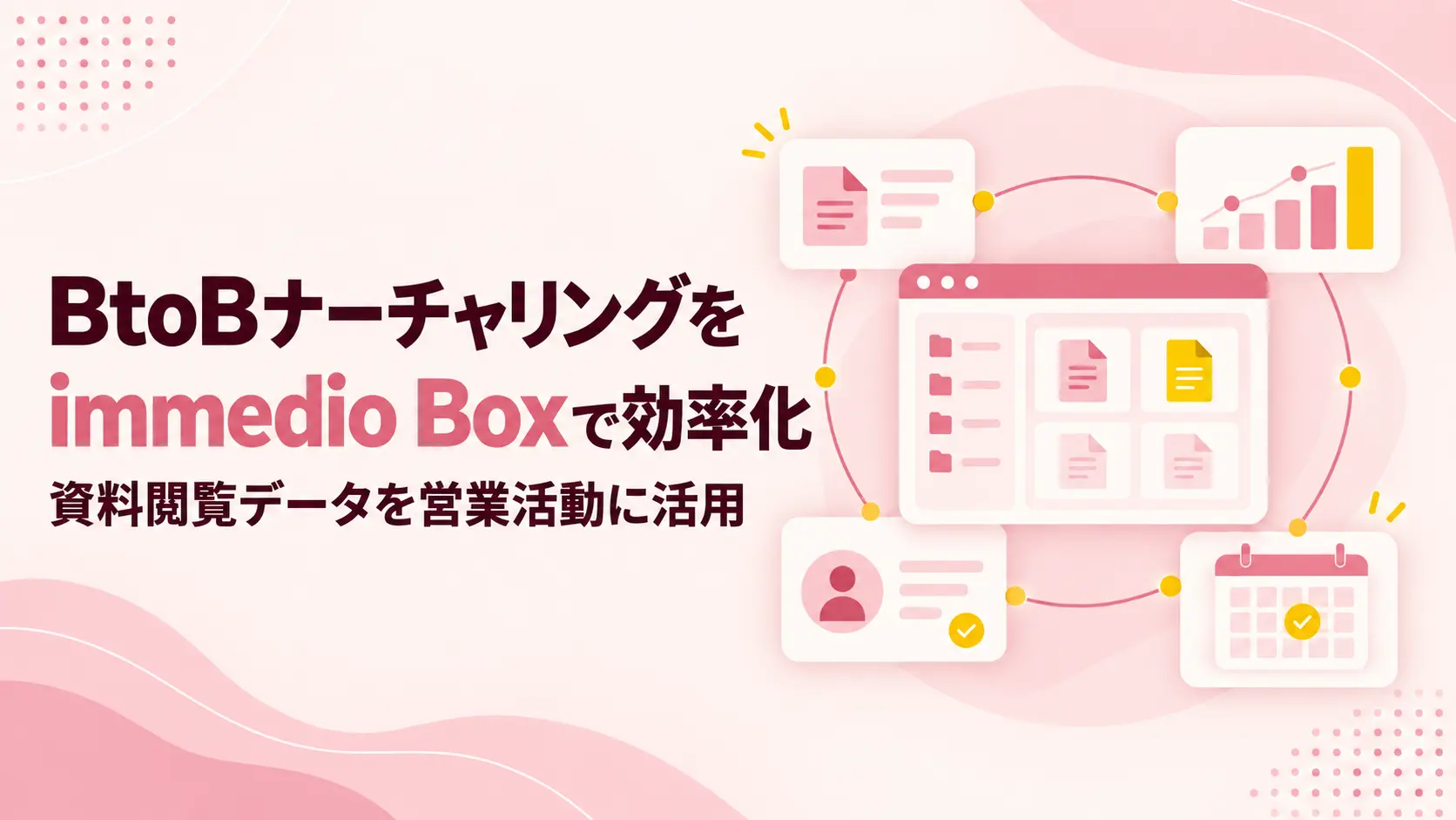BtoBナーチャリングをimmedio Boxで効率化する方法｜資料閲覧データの活用を解説の画像