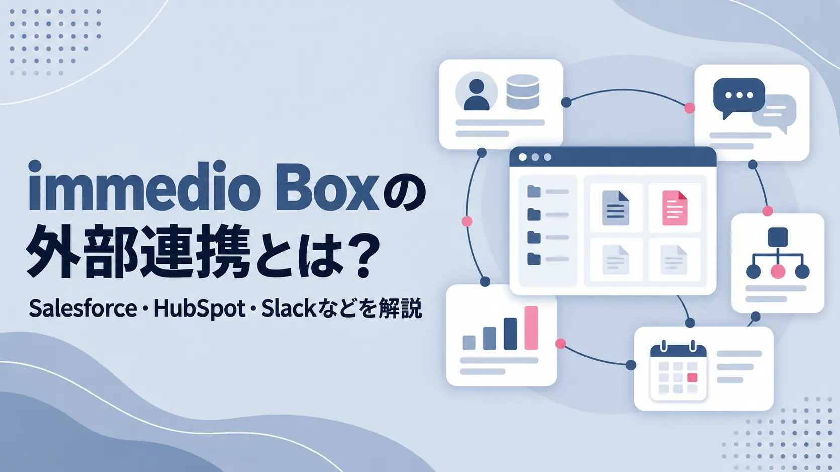 immedio Boxは何と連携できる？Salesforce・HubSpot・Slackなど外部連携を解説の画像