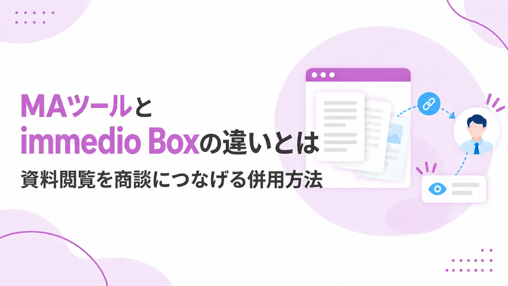 MAツールとimmedio Boxの違いとは？資料閲覧を商談につなげる併用方法を解説の画像