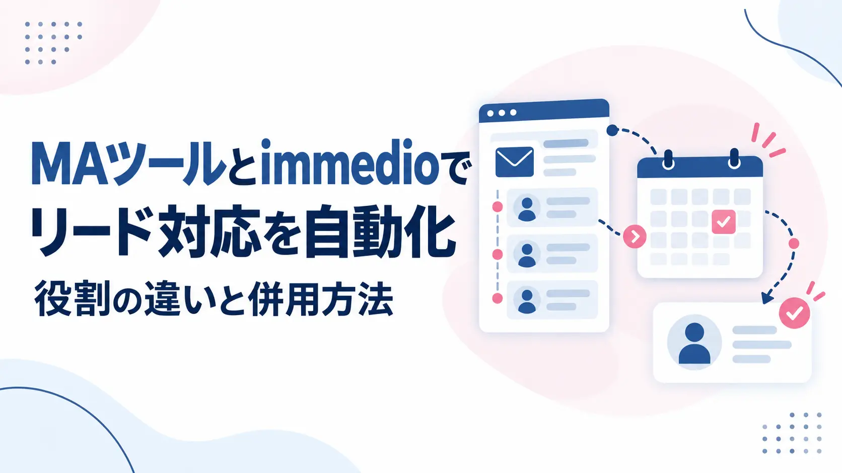 MAツールとimmedioでリード対応を自動化｜役割の違いと併用方法を解説の画像